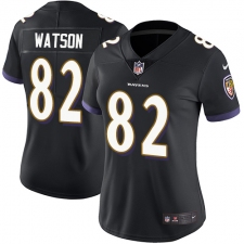 Women's Nike Baltimore Ravens #82 Benjamin Watson Elite Black Alternate NFL Jersey