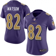 Women's Nike Baltimore Ravens #82 Benjamin Watson Limited Purple Rush Vapor Untouchable NFL Jersey
