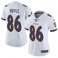 Women's Nike Baltimore Ravens #86 Nick Boyle Elite White NFL Jersey