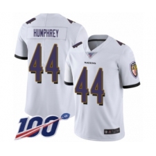 Men's Baltimore Ravens #44 Marlon Humphrey White Vapor Untouchable Limited Player 100th Season Football Jersey