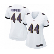 Women's Baltimore Ravens #44 Marlon Humphrey Game White Football Jersey