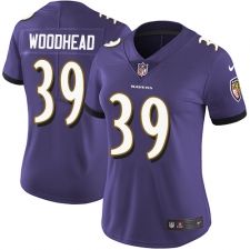 Women's Nike Baltimore Ravens #39 Danny Woodhead Elite Purple Team Color NFL Jersey