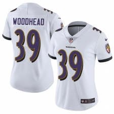 Women's Nike Baltimore Ravens #39 Danny Woodhead Elite White NFL Jersey