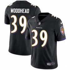 Youth Nike Baltimore Ravens #39 Danny Woodhead Elite Black Alternate NFL Jersey
