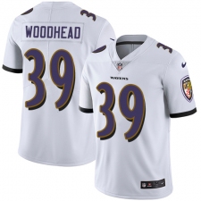 Youth Nike Baltimore Ravens #39 Danny Woodhead Elite White NFL Jersey