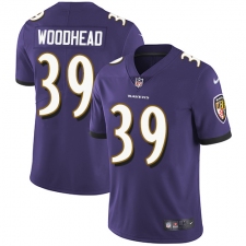 Youth Nike Baltimore Ravens #39 Danny Woodhead Purple Team Color Vapor Untouchable Limited Player NFL Jersey