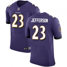 Men's Nike Baltimore Ravens #23 Tony Jefferson Elite Purple Team Color NFL Jersey