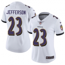 Women's Nike Baltimore Ravens #23 Tony Jefferson Elite White NFL Jersey