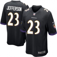 Youth Nike Baltimore Ravens #23 Tony Jefferson Game Black Alternate NFL Jersey
