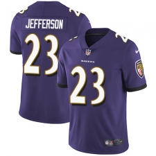Youth Nike Baltimore Ravens #23 Tony Jefferson Purple Team Color Vapor Untouchable Limited Player NFL Jersey