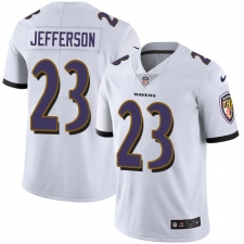 Youth Nike Baltimore Ravens #23 Tony Jefferson White Vapor Untouchable Limited Player NFL Jersey