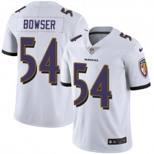 Youth Nike Baltimore Ravens #54 Tyus Bowser White Vapor Untouchable Limited Player NFL Jersey