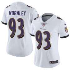 Women's Nike Baltimore Ravens #93 Chris Wormley Elite White NFL Jersey
