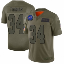 Women's Buffalo Bills #34 Thurman Thomas Limited Camo 2019 Salute to Service Football Jersey