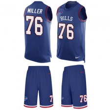 Men's Nike Buffalo Bills #76 John Miller Limited Royal Blue Tank Top Suit NFL Jersey