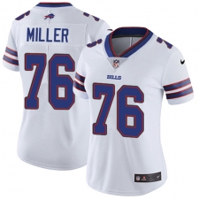 Women's Nike Buffalo Bills #76 John Miller Elite White NFL Jersey