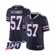 Men's Buffalo Bills #57 Lorenzo Alexander Limited Navy Blue Inverted Legend 100th Season Football Jersey