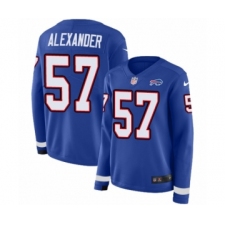 Women's Nike Buffalo Bills #57 Lorenzo Alexander Limited Royal Blue Therma Long Sleeve NFL Jersey