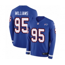 Men's Nike Buffalo Bills #95 Kyle Williams Limited Royal Blue Therma Long Sleeve NFL Jersey