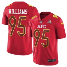 Youth Nike Buffalo Bills #95 Kyle Williams Limited Red 2017 Pro Bowl NFL Jersey