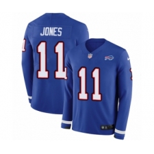 Men's Nike Buffalo Bills #11 Zay Jones Limited Royal Blue Therma Long Sleeve NFL Jersey