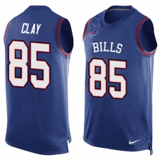 Men's Nike Buffalo Bills #85 Charles Clay Limited Royal Blue Player Name & Number Tank Top NFL Jersey