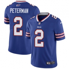 Youth Nike Buffalo Bills #2 Nathan Peterman Royal Blue Team Color Vapor Untouchable Limited Player NFL Jersey