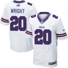Men's Nike Buffalo Bills #20 Shareece Wright Elite White NFL Jersey
