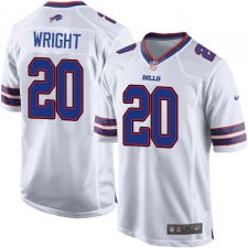 Men's Nike Buffalo Bills #20 Shareece Wright Game White NFL Jersey