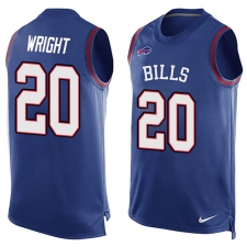 Men's Nike Buffalo Bills #20 Shareece Wright Limited Royal Blue Player Name & Number Tank Top NFL Jersey