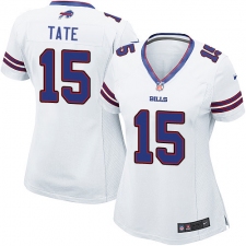 Women's Nike Buffalo Bills #15 Brandon Tate Game White NFL Jersey