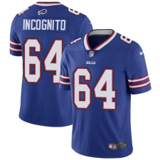 Men's Nike Buffalo Bills #64 Richie Incognito Royal Blue Team Color Vapor Untouchable Limited Player NFL Jersey