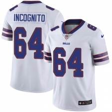 Men's Nike Buffalo Bills #64 Richie Incognito White Vapor Untouchable Limited Player NFL Jersey