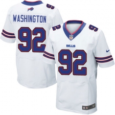 Men's Nike Buffalo Bills #92 Adolphus Washington Elite White NFL Jersey