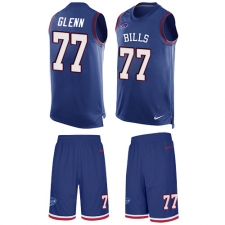 Men's Nike Buffalo Bills #77 Cordy Glenn Limited Royal Blue Tank Top Suit NFL Jersey