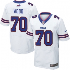 Men's Nike Buffalo Bills #70 Eric Wood Elite White NFL Jersey