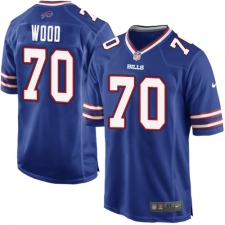 Men's Nike Buffalo Bills #70 Eric Wood Game Royal Blue Team Color NFL Jersey