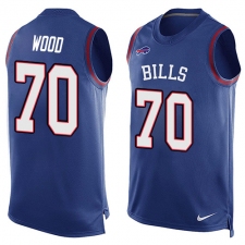 Men's Nike Buffalo Bills #70 Eric Wood Limited Royal Blue Player Name & Number Tank Top NFL Jersey