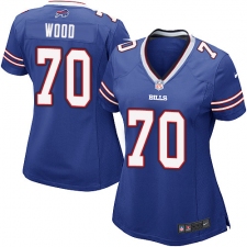 Women's Nike Buffalo Bills #70 Eric Wood Game Royal Blue Team Color NFL Jersey
