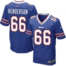 Men's Nike Buffalo Bills #66 Seantrel Henderson Elite Royal Blue Team Color NFL Jersey