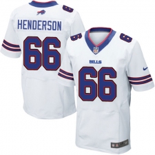 Men's Nike Buffalo Bills #66 Seantrel Henderson Elite White NFL Jersey