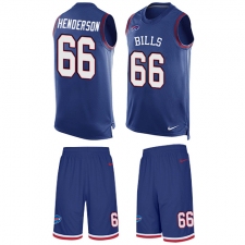 Men's Nike Buffalo Bills #66 Seantrel Henderson Limited Royal Blue Tank Top Suit NFL Jersey