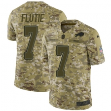 Men's Nike Buffalo Bills #7 Doug Flutie Limited Camo 2018 Salute to Service NFL Jersey