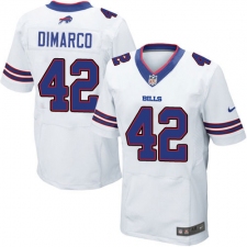 Men's Nike Buffalo Bills #42 Patrick DiMarco Elite White NFL Jersey