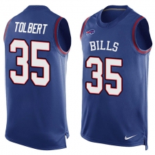 Men's Nike Buffalo Bills #35 Mike Tolbert Limited Royal Blue Player Name & Number Tank Top NFL Jersey
