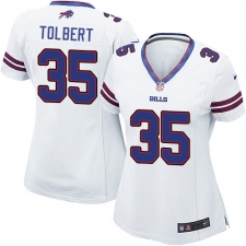 Women's Nike Buffalo Bills #35 Mike Tolbert Game White NFL Jersey