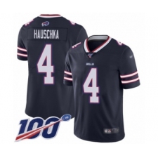 Men's Buffalo Bills #4 Stephen Hauschka Limited Navy Blue Inverted Legend 100th Season Football Jersey