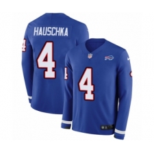 Men's Nike Buffalo Bills #4 Stephen Hauschka Limited Royal Blue Therma Long Sleeve NFL Jersey