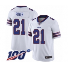 Men's Buffalo Bills #21 Jordan Poyer White Vapor Untouchable Limited Player 100th Season Football Jersey