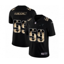 Men's Carolina Panthers #59 Luke Kuechly Limited Black Statue of Liberty Football Jersey